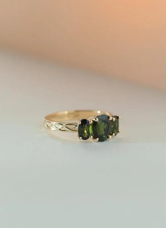 Zelda toermalijn ring 14k gold