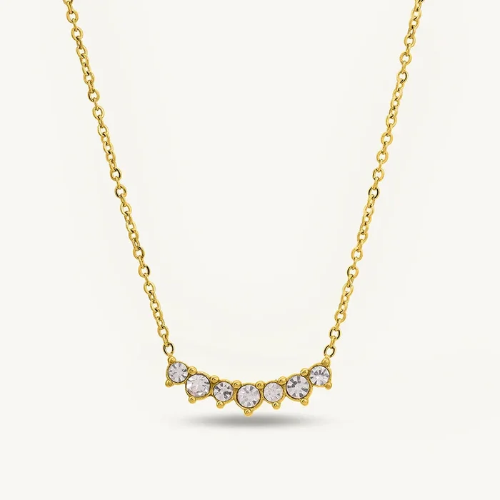 Zircon Stone Gold Necklace